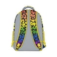 thumbnail image 4 of Everyday School Bag with Unique Leopard and Tropical Animal Print, Lightweight Student Backpack Featuring Fashionable Glitter Spots and Abstract Patterns, 4 of 4