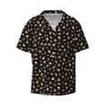 thumbnail image 3 of Goofa Flower Pattern On Black Printed Men's Casual Short-sleeved Shirt,Lightweight Breathable Button-down,Summer Casual men's top,Versatile Fashion shirt-4X-Large, 3 of 7