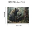thumbnail image 3 of Autua Bear Cubs Forest Canvas Print Wall Decor for Living Room Bedroom Home Office 20x16in, 3 of 6