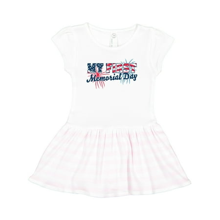 

Inktastic My First Memorial Day Grunge with Fireworks Gift Toddler Girl Dress
