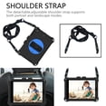 thumbnail image 2 of iPad mini Case with Shoulder Strap For Kids, Dteck 360 Rotating Kickstand Hand Strap Heavy Duty Shockproof Case Silicone Protective Cover for iPad mini 1 2 3 4 5 7.9 inch, Black+Blue, 2 of 6