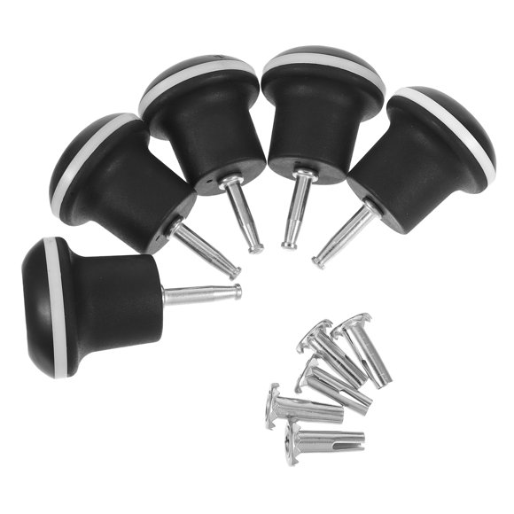 SKISUNO 5Ud Oficina Negro Para Soporte Muebles Con Tapón Hierro