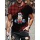 thumbnail image 2 of Camiseta con estampado gráfico de Papá Noel para hombre, camisetas navideñas con cuello redondo, camisetas divertidas de manga corta, camiseta de gimnasio de gran tamaño, ropa de moda para hombre, 2 of 5