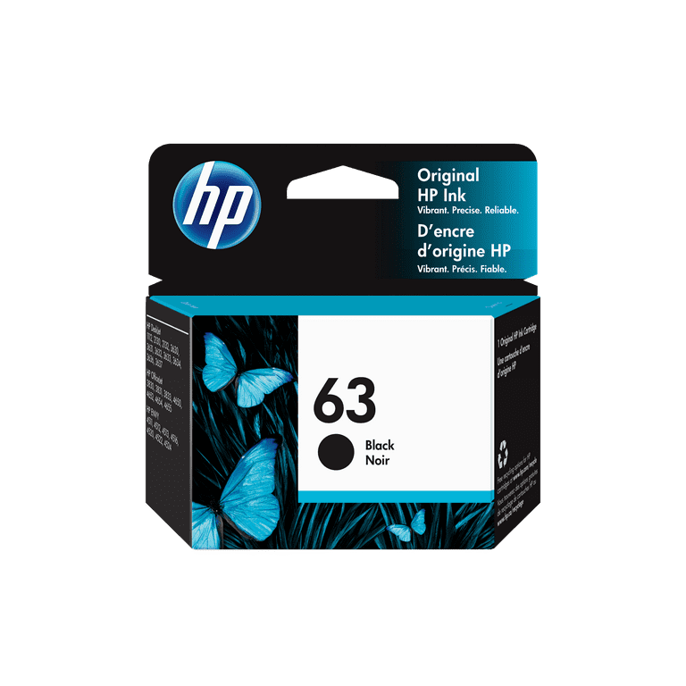 HP 63, (F6U62AN) Black Original Ink Cartridge HP 63, (F6U62AN) Black Original Ink Cartridge