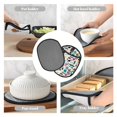 thumbnail image 7 of Pofeuu Dinosaur Print Silicone Pot Mat Mitten With Hanging Loop Heat Resistant Oven Mitts Non-Slip Bbq Baking Smoking Potholders, 7 of 7