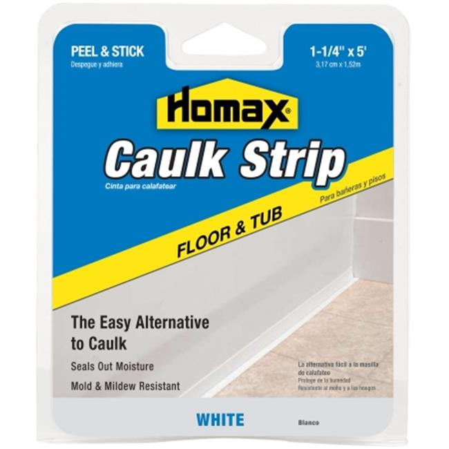 Homax 34030 1.25 in. White Tub & Floor Caulk Strip