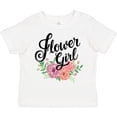 thumbnail image 3 of Inktastic Flower Girl Hand Lettering with Flowers Illustration Girls Toddler T-Shirt, 3 of 5