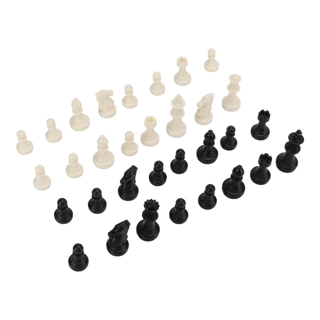 Fyydes Chessmen Pieces, Reusable Fall Resistant Convenient Dual Color Chess Pieces For Party