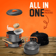 thumbnail image 3 of Camping Cookware Set Portable Outdoor Tableware Set Pot and Kettle, 3 of 17