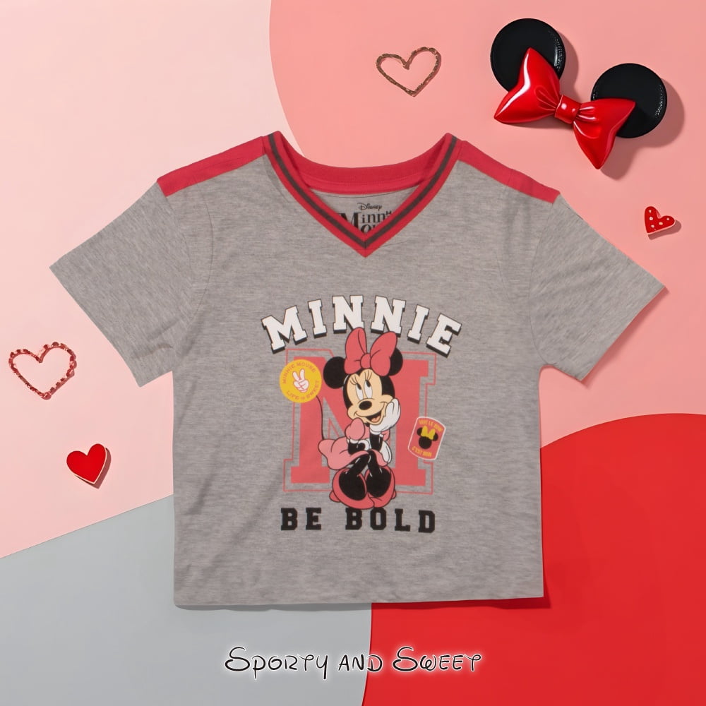 Disney Minnie Mouse Girls Casual Short Sleeve Graphic Print T-Shirt and Skort Set, Sizes 3T-16