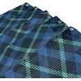 thumbnail image 3 of SKYSONIC Shower Curtain and Rug Set Blue Green Tartan Plaid Polyester Waterproof Bath Curtain and Mat for Bathroom with Hooks 72 x 72 Inches, 3 of 6
