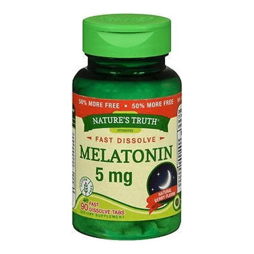 Nature's Truth Melatonin Fast Dissolve Natural, Berry Flavor, 90ct, 4-Pack