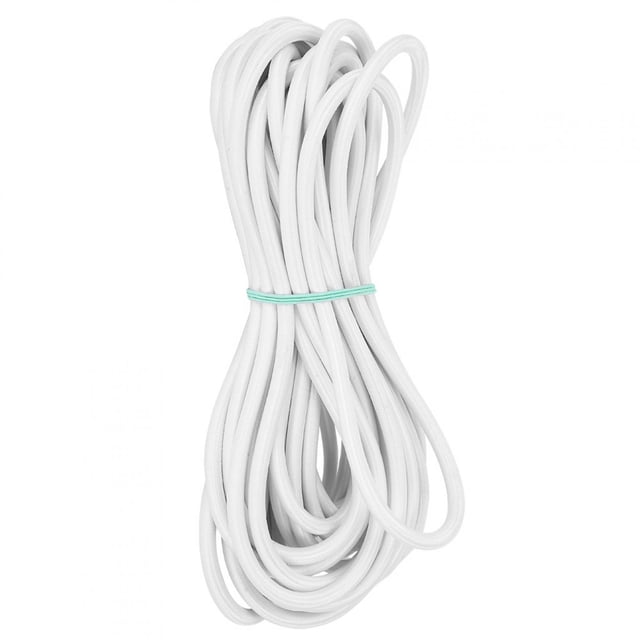 Heaveant Corde élastique, Lourde 7mm 10 m/32.8ft Forte élasticité Ronde Corde élastique Cordon Couture Bricolage Accessoires Blanc