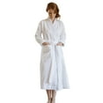thumbnail image 2 of Large/x-Large Gray Women's 100% Turkish Cotton Terry Cloth Pleated Bathrobe by Pure Fiber, 2 of 10