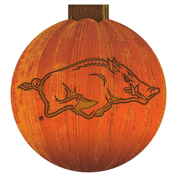 Arkansas Razorbacks 12'' Pumpkin Sign