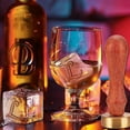 thumbnail image 4 of Letter L Ice Stamp Ice Bar Drinks Stamp with Pear Wood Handle and Rectangle Velvet Pouches for Cocktail Ice Drinks Making Whiskey Mojito 1.2x0.4inch Mixed Color 1set, 4 of 9