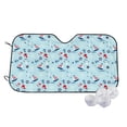 thumbnail image 2 of Lsque Sailboats Anchors Car Windshield Sun Shade | Accordion Folding Style Auto Shade for Car Truck SUV Van | Blocks UV Rays Sun Visor Protector | Medium, 2 of 7