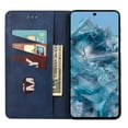 thumbnail image 2 of Allytech Slim Wallet Case for Google Pixel 8 Pro, Luxury PU Leather + Soft TPU Cover with Card Slots & Cash Pocket, Magnetic Closure Kickstand Shockproof Business Case for Women men - Blue, 2 of 9
