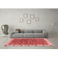 thumbnail image 3 of Ahgly Company Machine Washable Indoor Round Abstract Red Modern Area Rugs, 6' Round, 3 of 4