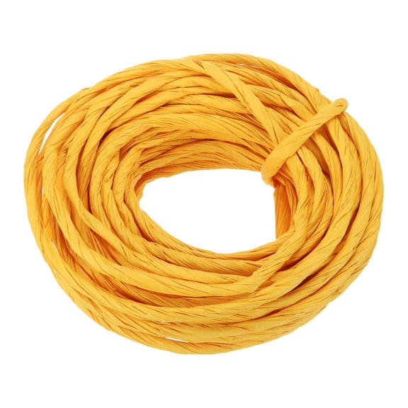 Raffia Paper Craft Rope Packing Rope 10.9 Yards Handmade Twisted Paper Craft String/Cord/Rope Dark Yellow