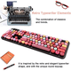 thumbnail image 2 of Teclado inalámbrico Bluetooth Teclado de máquina de escribir Compatible con Android, Windows, PC, Perfer para teclados de hogar y oficina Ormromra 2033481-1, 2 of 9