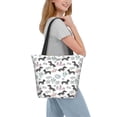 thumbnail image 2 of Fotbe Dachshund Dog Puppy Bolsa de Playa con Estampado, Bolsa de Hombro, Bolsa de Mano Espaciosa, Bolsa de Viaje Ligera, Bolsa de Compras Versátil, 2 of 6