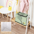 thumbnail image 5 of ADECORIVY Retro Tennis Ball Fabric Storage Bin with Lid, Decorative Closet Shelf Organizers, Tennis Racket Foldable Basket Box Clothes Storage Bin with Handles, 5 of 8