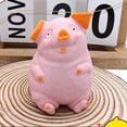 thumbnail image 6 of Smile Squishable Dumpling Cute Pig Face Glossy Pastel Pink Happy Calm Expression Desk Novelty Item Stress Relief Gift for Desk, 6 of 7