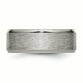 thumbnail image 4 of Titanium Ridged Edge 8mm Brushed and Polished Band, 4 of 10