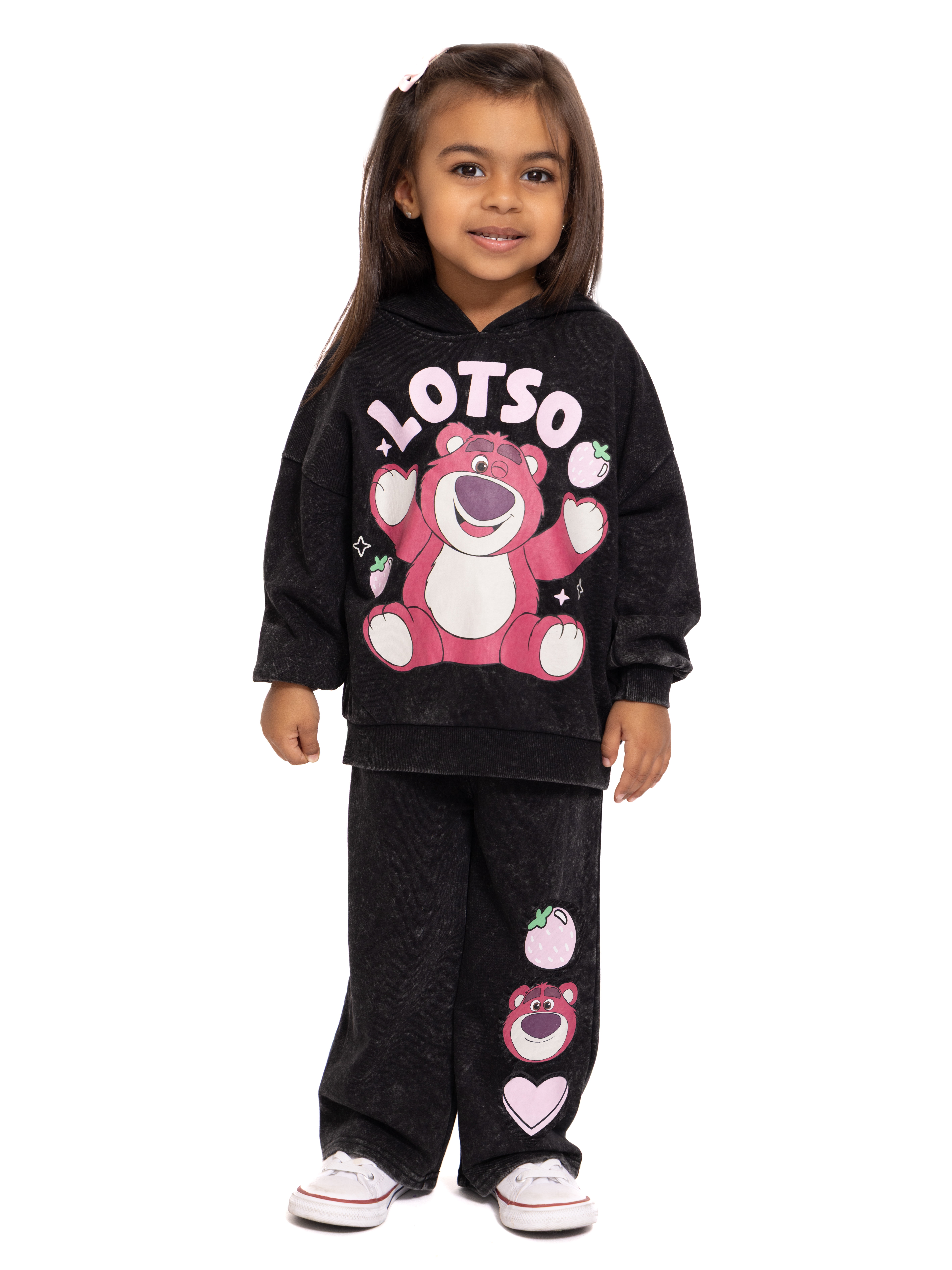 Toy Story Lotso Toddler Girls' Graphic Hoodie and Matching Sweatpants Set, 2-Piece, Sizes 12M-5T