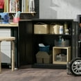thumbnail image 4 of GAEANET 41.6 inches Metal Storage Cabinet, Locking Storage Cabinet with 2 Doors and Shelves, Small Lockable Storage Cabinet, Assembly Required, Black, 4 of 6