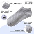 thumbnail image 2 of Men No Show Socks 8 Pairs Invisible Cotton Socks Non Slip Short Socks Comfortable and breathable, 2 of 5