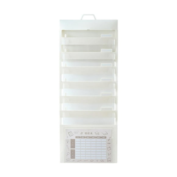 Organizador de archivos de pared expandible, organizador de carpetas, de bolsillos de almacenamiento, ahorrador de espacio con 6 bolsillos para papel blanco