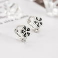thumbnail image 5 of 2 Pairs Daisy Huggie Hoop Earrings for Women Small Lucky Flower Hoops Mini Cartilage Huggie Sleeper Earring Fashion Jewelry, 5 of 6