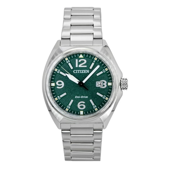 Citizen Eco-Drive Stainless Steel Green Dial AW1571-76X 100M Men's Watch