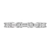 Arista 1 1/5 Carat T.W. Round & Baguette White Cubic Zirconia Women's Wedding Ring in Sterling Silver