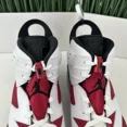 thumbnail image 4 of Ni-k-e Air Jordan 6 Retro OG Mid Carmine Red White Black CT8529-106 Mens Size 13, 4 of 6