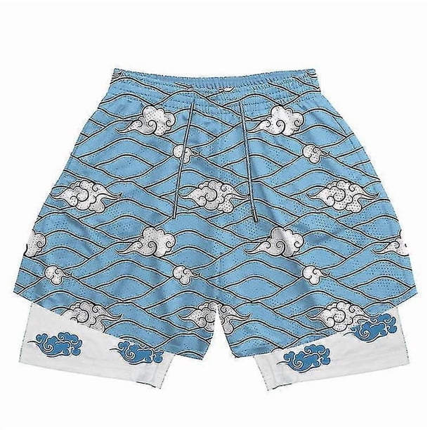 Anime Gym Shorts Men Women Devil Fruit Manga 3d Print Sports Shorts To Fitness Workout Summer 2 In 1 Performance Shorts Male