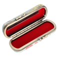 thumbnail image 2 of Estuche para lápiz labial con patrón de bordado vintage, portátil, con espejo, 2 of 14