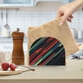 thumbnail image 2 of Yayeee Napkin Holder for Table Set of 2 Kitchen Paper Tissue Organization, Red Abstract Lines, 2 of 8