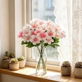 thumbnail image 6 of 2 Pcs Artificial Hydrangea Flower 11x7 Inch, Faux Impatiens Bloom for Vase Arrangement, Realistic Wedding Table Centerpiece for Home Bedroom Shelf, 6 of 6