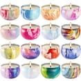 thumbnail image 1 of Velas aromáticas YOROXRG, paquete de 16 unidades, 75 ml, cera de soja natural con tarro de estaño, 1 of 7