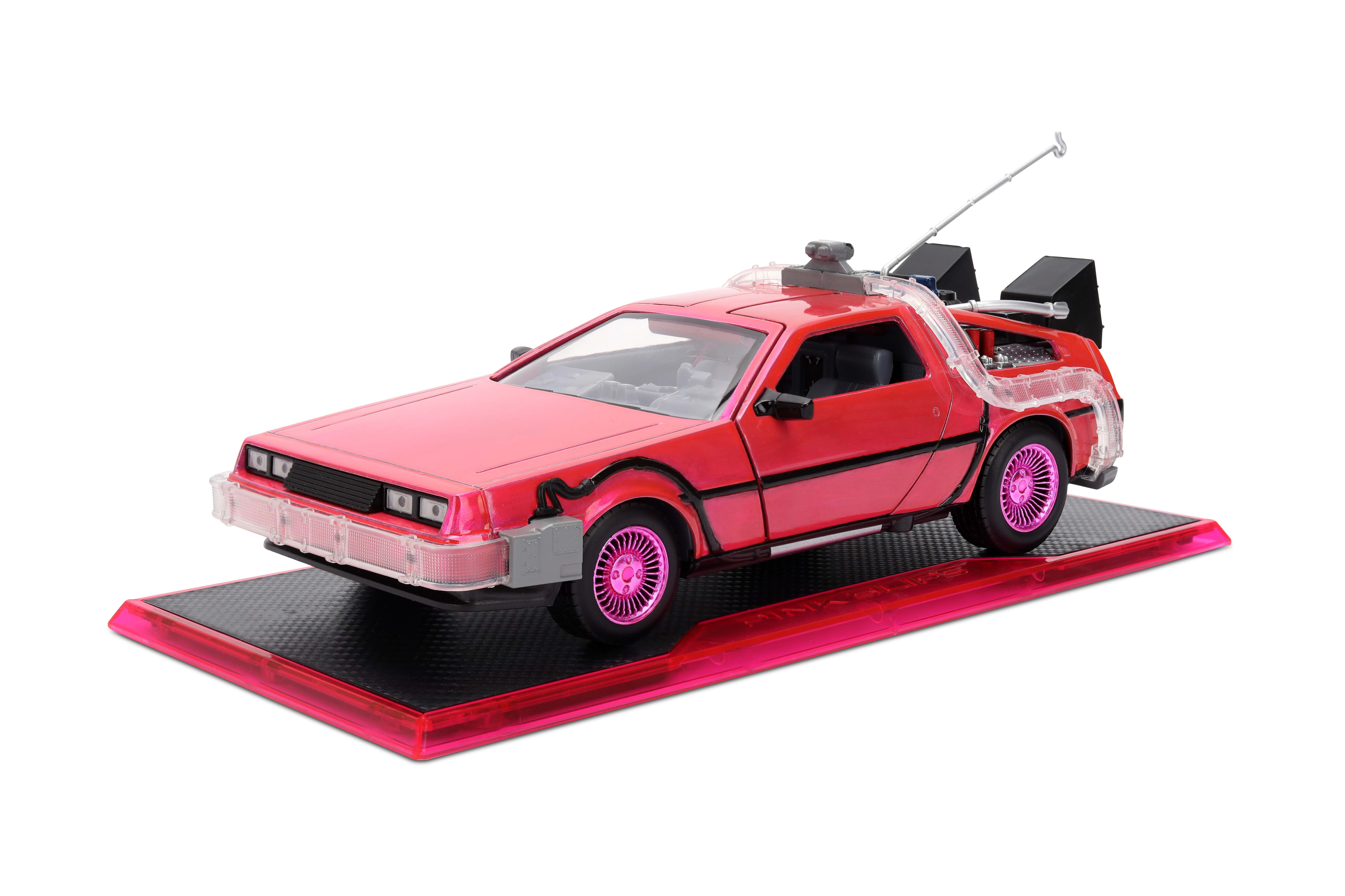 Jada Toys 1:24 Back to The Future Time Machine Pink Slips Die-Cast