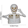 thumbnail image 3 of White Skeleton Led Candle Light Decor 4.3X3.9X2.3In Battery Operated Flameless Tealight For Tabletop Centerpiece Home Party Decoration, 3 of 6