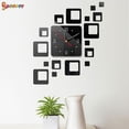thumbnail image 3 of Spencer Modern DIY 3D Frameless Large Wall Clock Combination Mirror Surface Sticker Art Design Home Decor "Black", 3 of 8