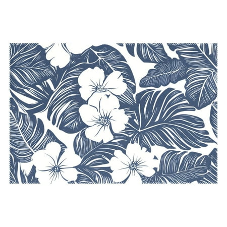 

Ryvnso 1 Piece Placemats Tropical Flower-t2 Dining Mats Heat-Resistant Non-Slip Washable Table Mat