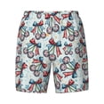 thumbnail image 4 of Lsque Mens Swim Trunks Disco Ball Cherry With Bow Pattern - Bathing Suit Compression Liner - Beach Swim Shorts Swimwear - (S-3XL) - Stretch Quick Dry -Small, 4 of 9