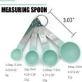 thumbnail image 5 of AAOMASSR 8 Pieces Measuring Cups and Spoons Set,Stackable Stainless Steel Holder and Hook, Engraved Volumes,Great for Dry and Liquid Ingredients,Small Teaspoon with Plastic Head, 5 of 8