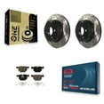 thumbnail image 1 of Transit Auto Rear Coated Drilled Slotted Disc Brake Rotors and Ceramic Pads Kit for Car BMW X5 X6 KDC-100714, 1 of 11