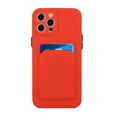thumbnail image 2 of Allytech Case Compatible with iPhone 13 Pro, [Card Holder] [Soft TPU] [Ultra Slim & Lightweight] Shockproof Anti-Fingerprint Case for iPhone 13 Pro - Red, 2 of 6
